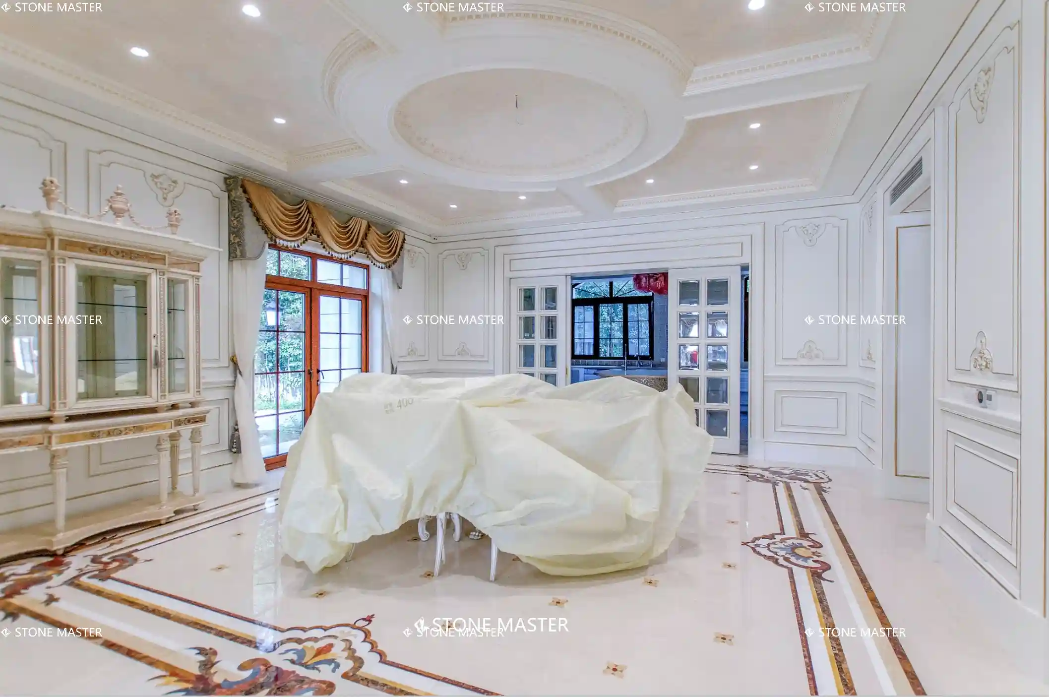 marble inlay flooring for temple