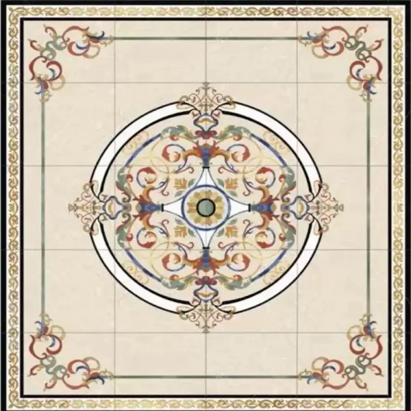 Circular Medallion Tile Floor Medallions for Luxury Interior Floor Design