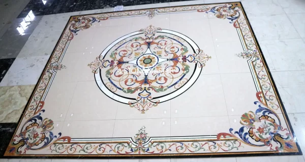 Circular Medallion Tile Floor Medallions for Luxury Interior Floor Design