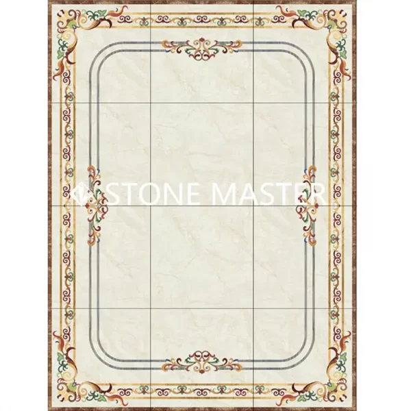 Marble Inlay Design for Floor Marble Medallion by Stone Master