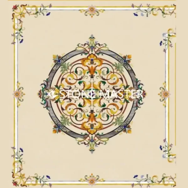 Marble Inlay Flooring Custom Medallion Design