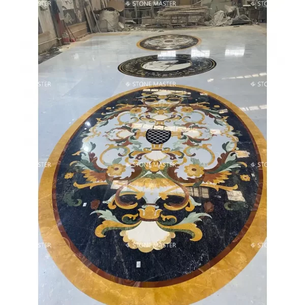 Marble Inlay Floor Design: A Custom Pietra Dure Masterpiece for a Luxury Dubai Residence
