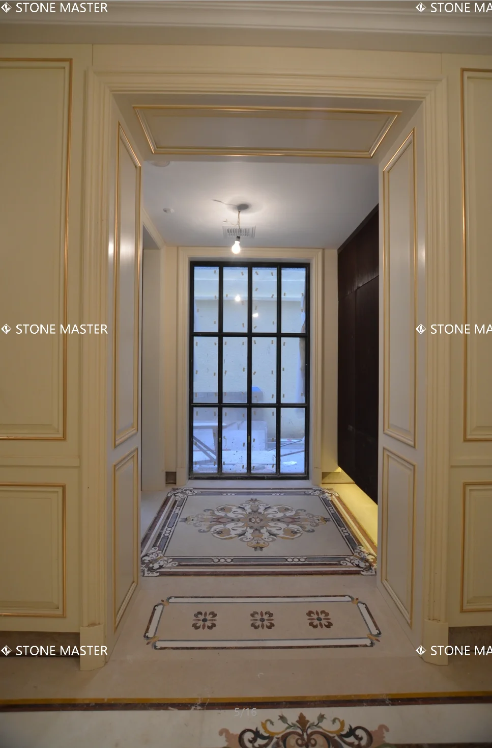 Royal Custom Flooring with Marble Inlay Work