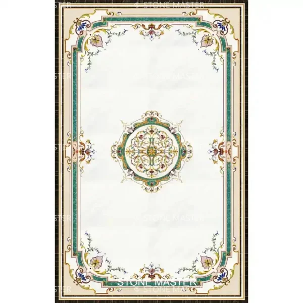 Royal Custom Flooring with Style Marble and Decorative Inlay