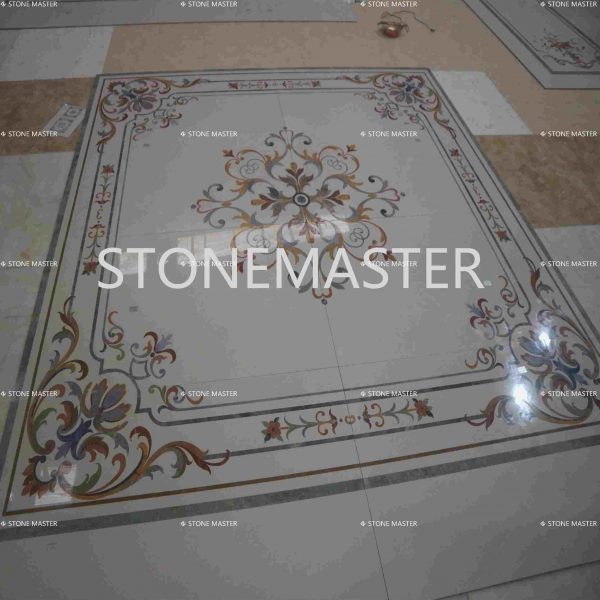 Sintered Stone Inlay Masterpiece for Royal Club Design