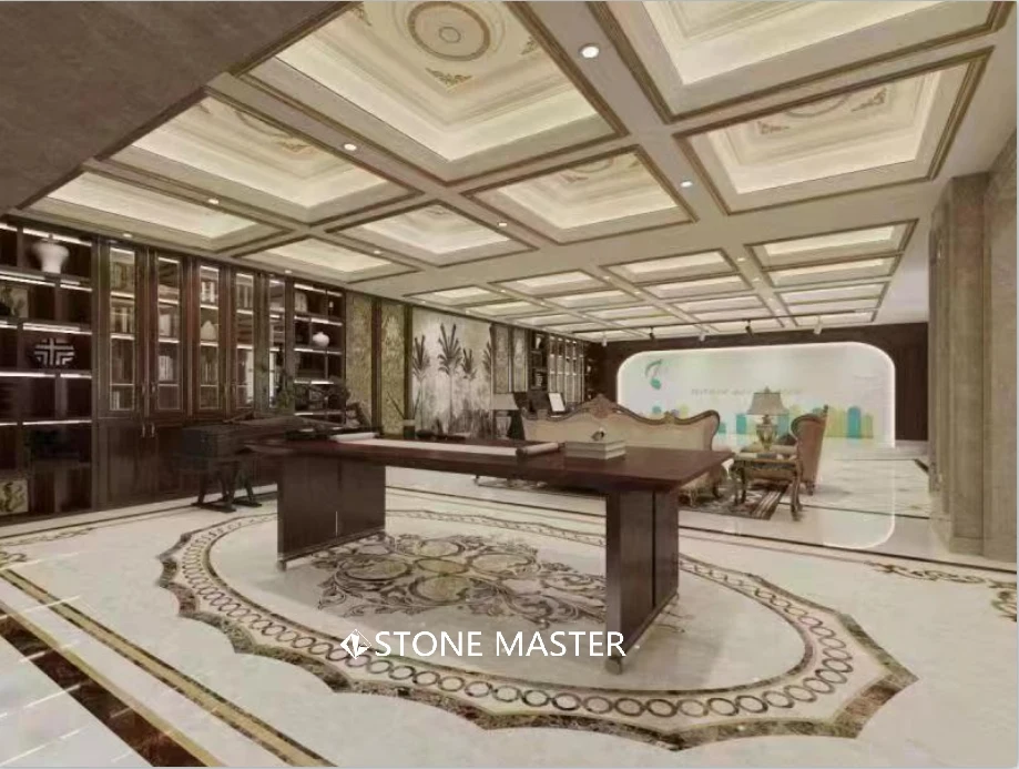 Luxury Villa Marble Inlay Flooring