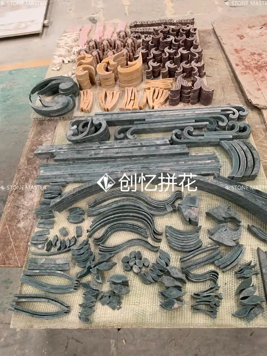 Luxury Villa Marble Inlay Flooring