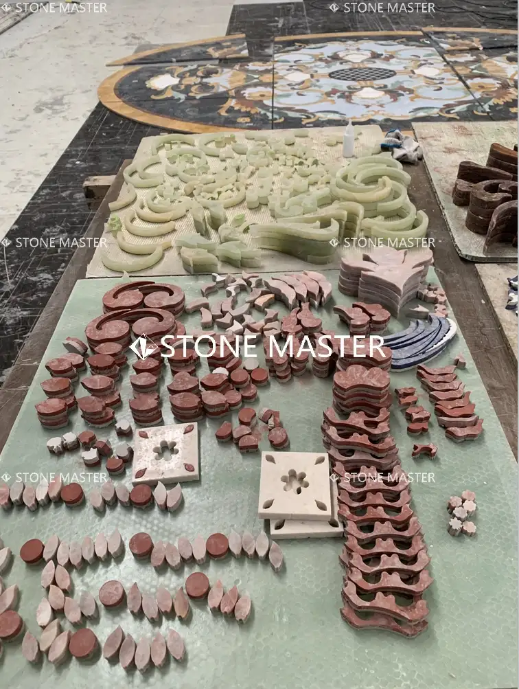 Luxury Villa Marble Inlay Flooring