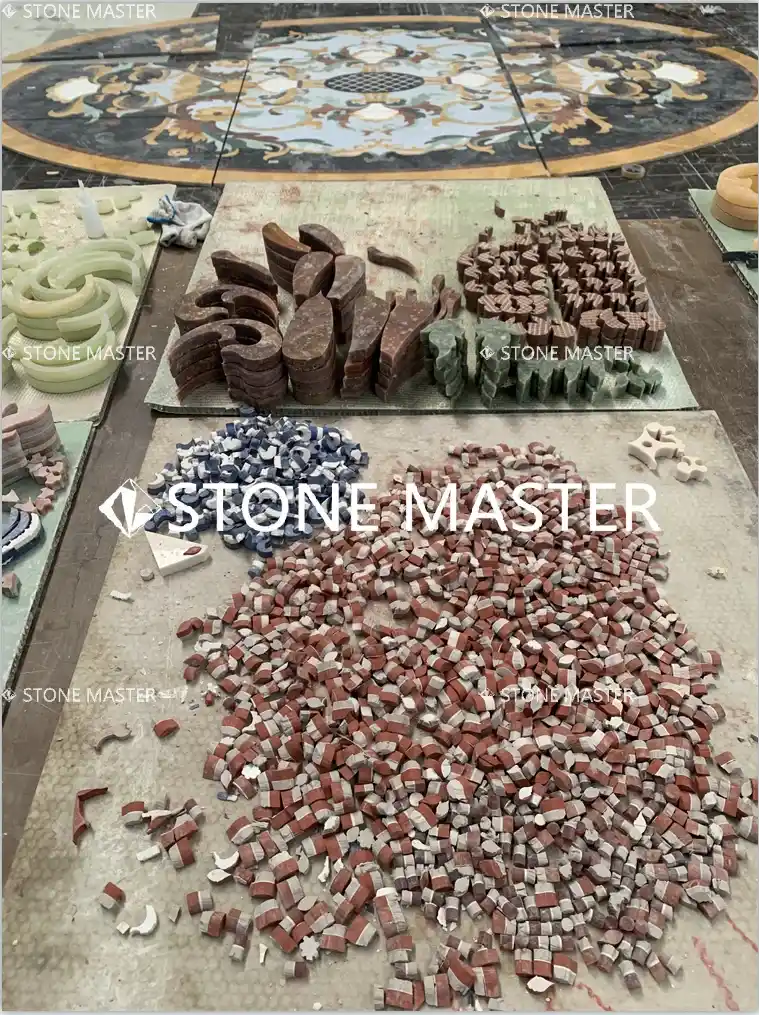 Luxury Villa Marble Inlay Flooring