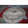 Elegant Round Marble Medallion for Entrance Hall Flooring and Marble Inlay Foyer