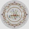 Elegant Round Marble Medallion for Entrance Hall Flooring and Marble Inlay Foyer