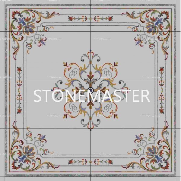 Sintered Stone Inlay Masterpiece for Royal Club Design