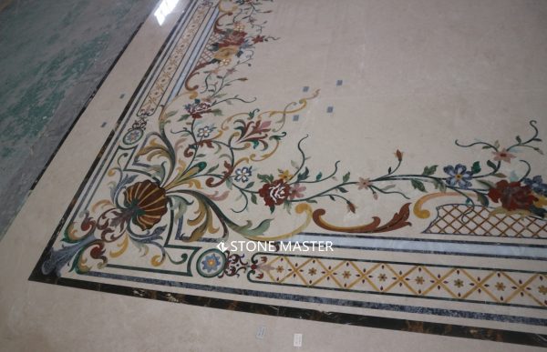 Luxury Villa Marble Inlay Flooring