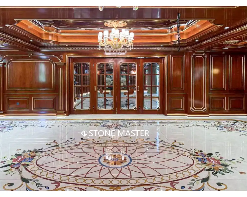 1 marble inlay flooring for temple church classic style floor design