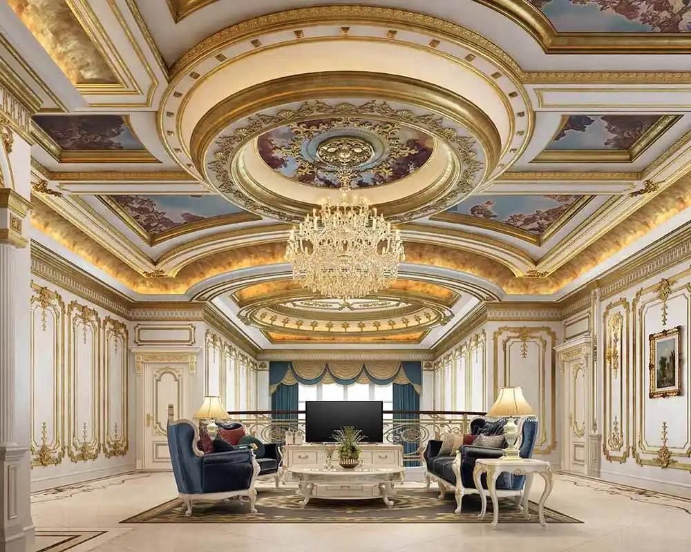 2 marble inlay medallion for luxury villa mansion