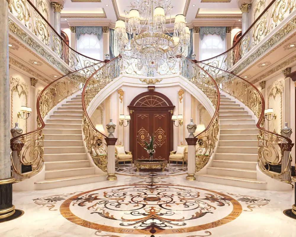 Classic Marble Inlay Medallion for European Style Villa in London
