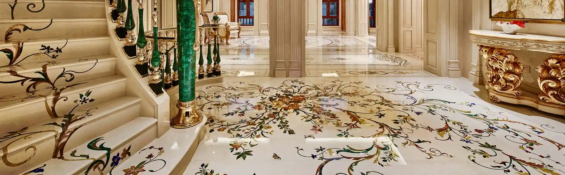 Luxury Foyer Design Stone Master Marble inlay