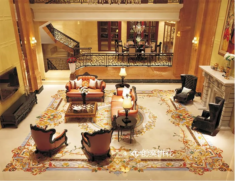Foyer Design Stone Master Marble inlay tile