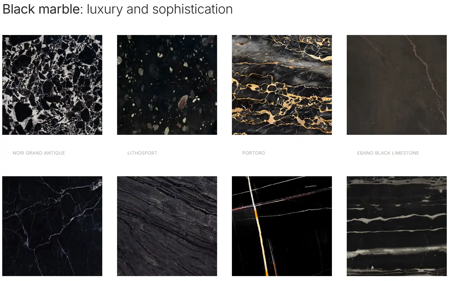 How to Coordinate Different Marble Design black marble