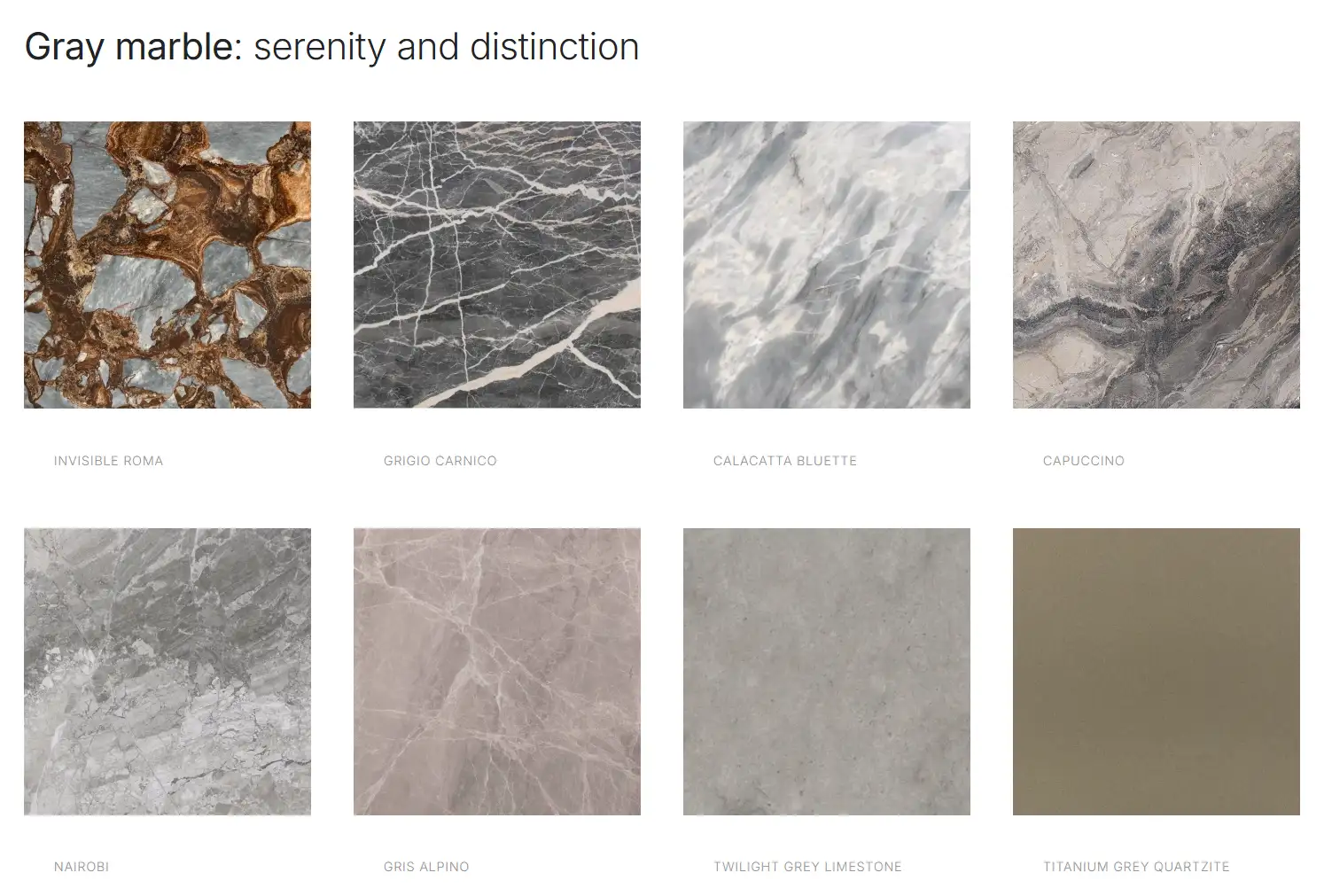 How to Coordinate Different Marble Design grey marble