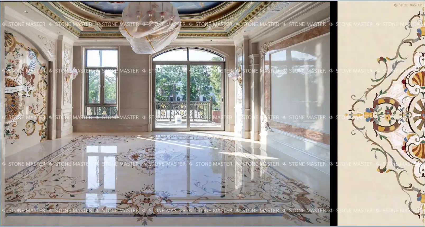 Coordinate Different Marble Design in living area