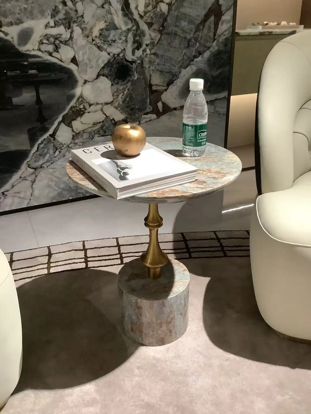 metal materials complement marble table