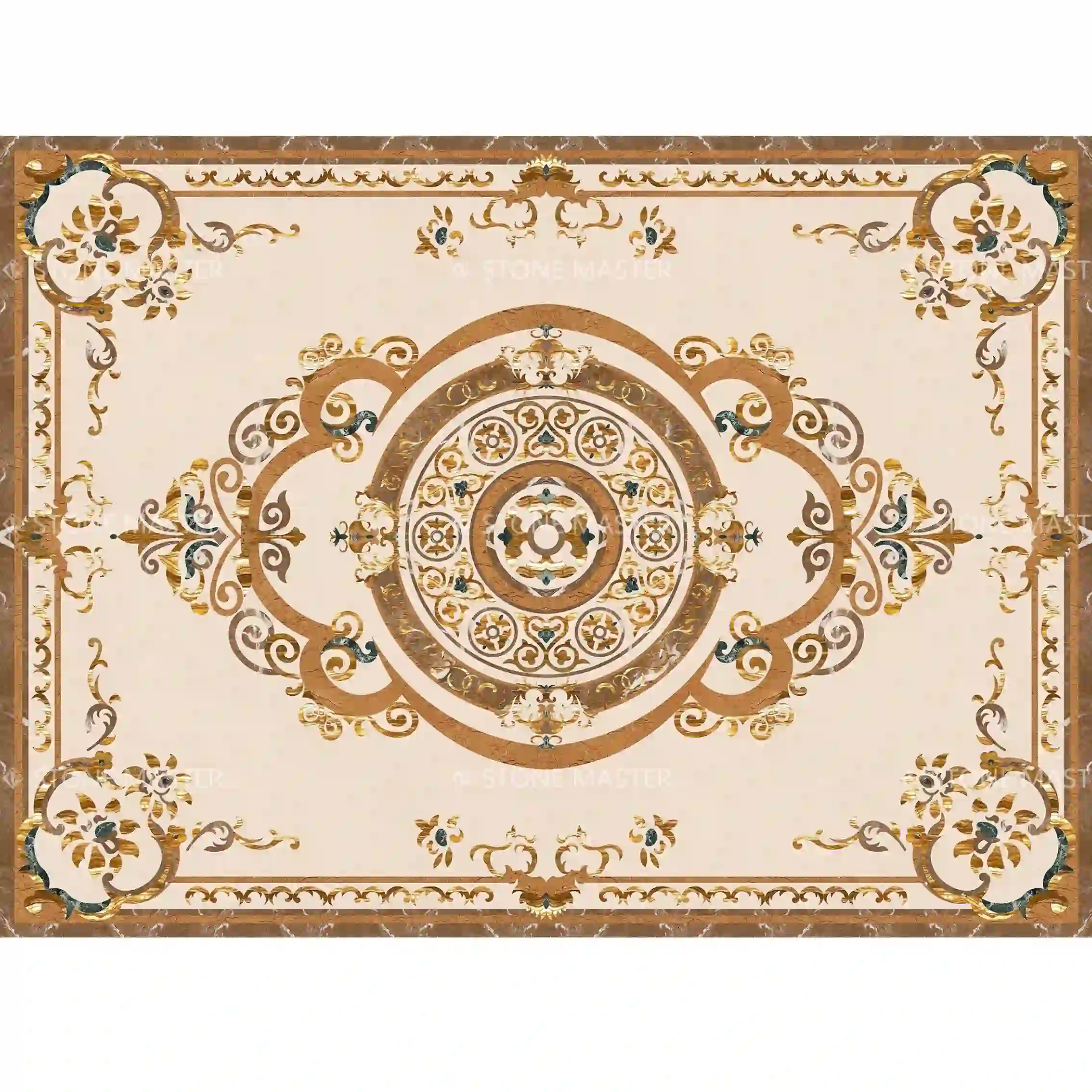Luxury inlay in marble for villa interiors