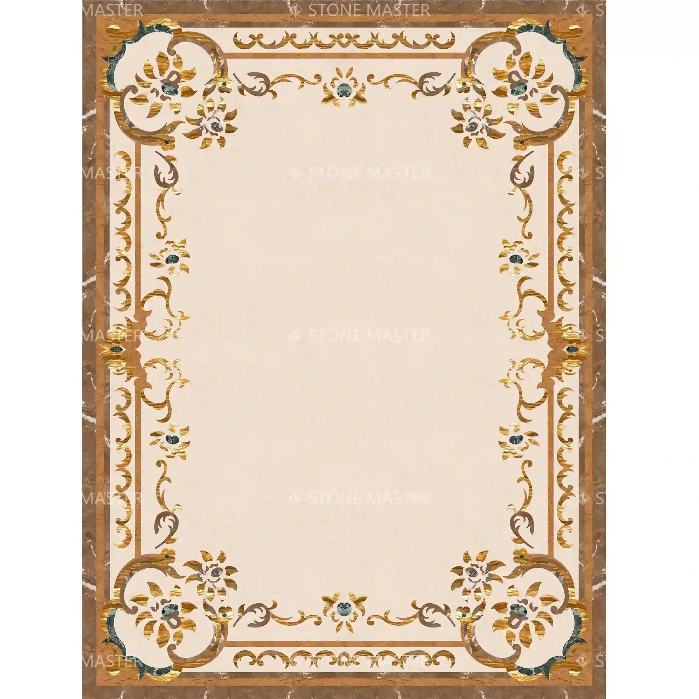 Marble Inlay Flooring in foyer
