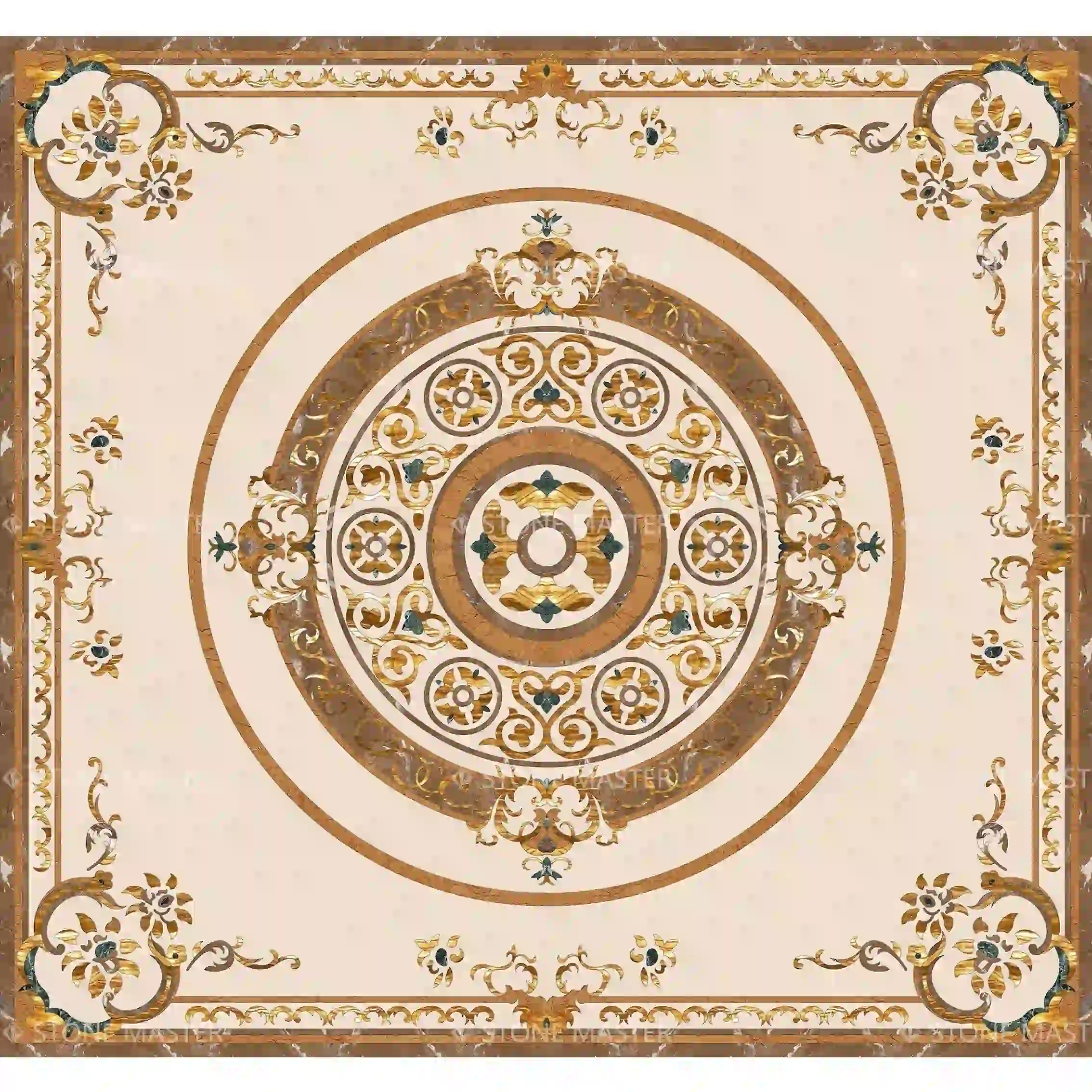 Luxury inlay in marble for villa interiors