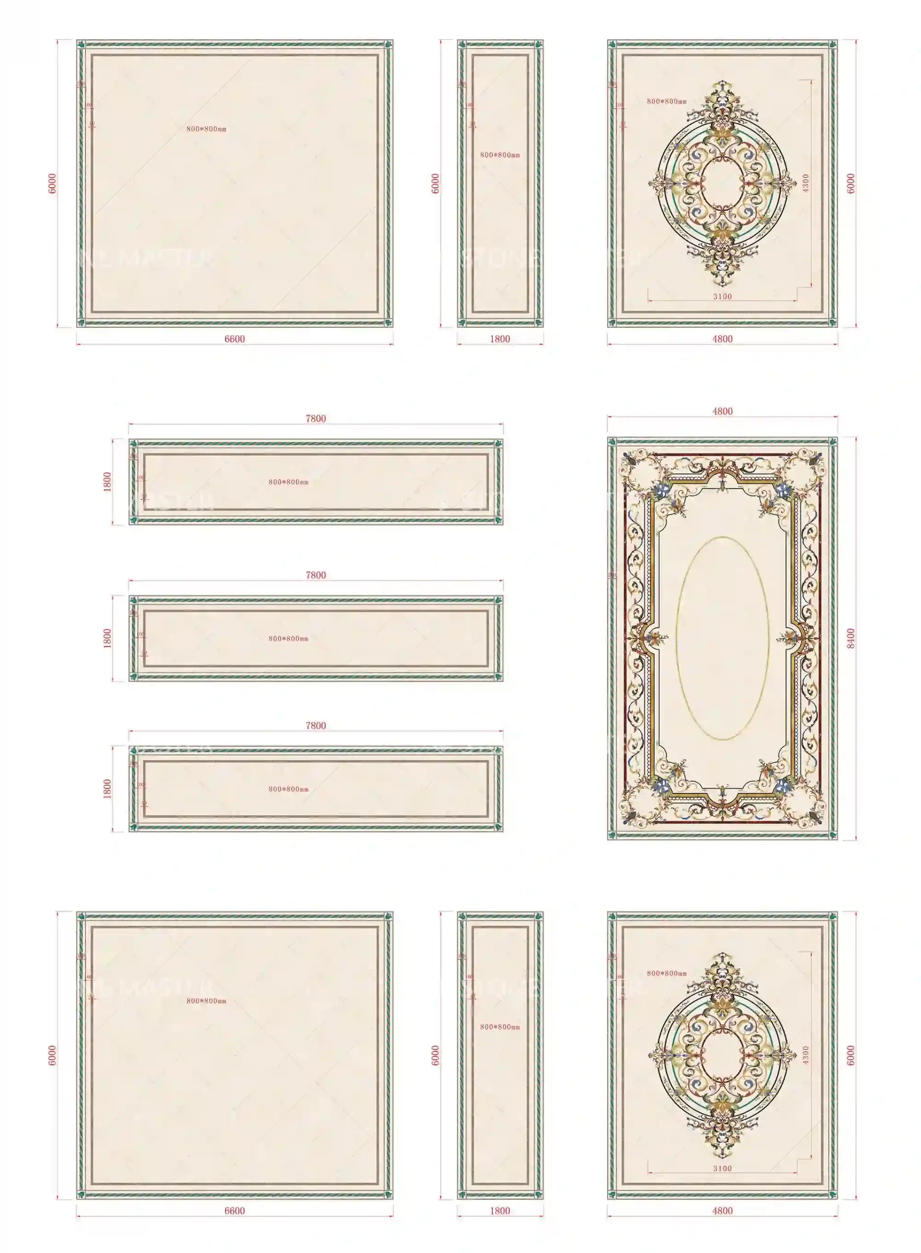 Marble Floor Design for Luxury Hotel