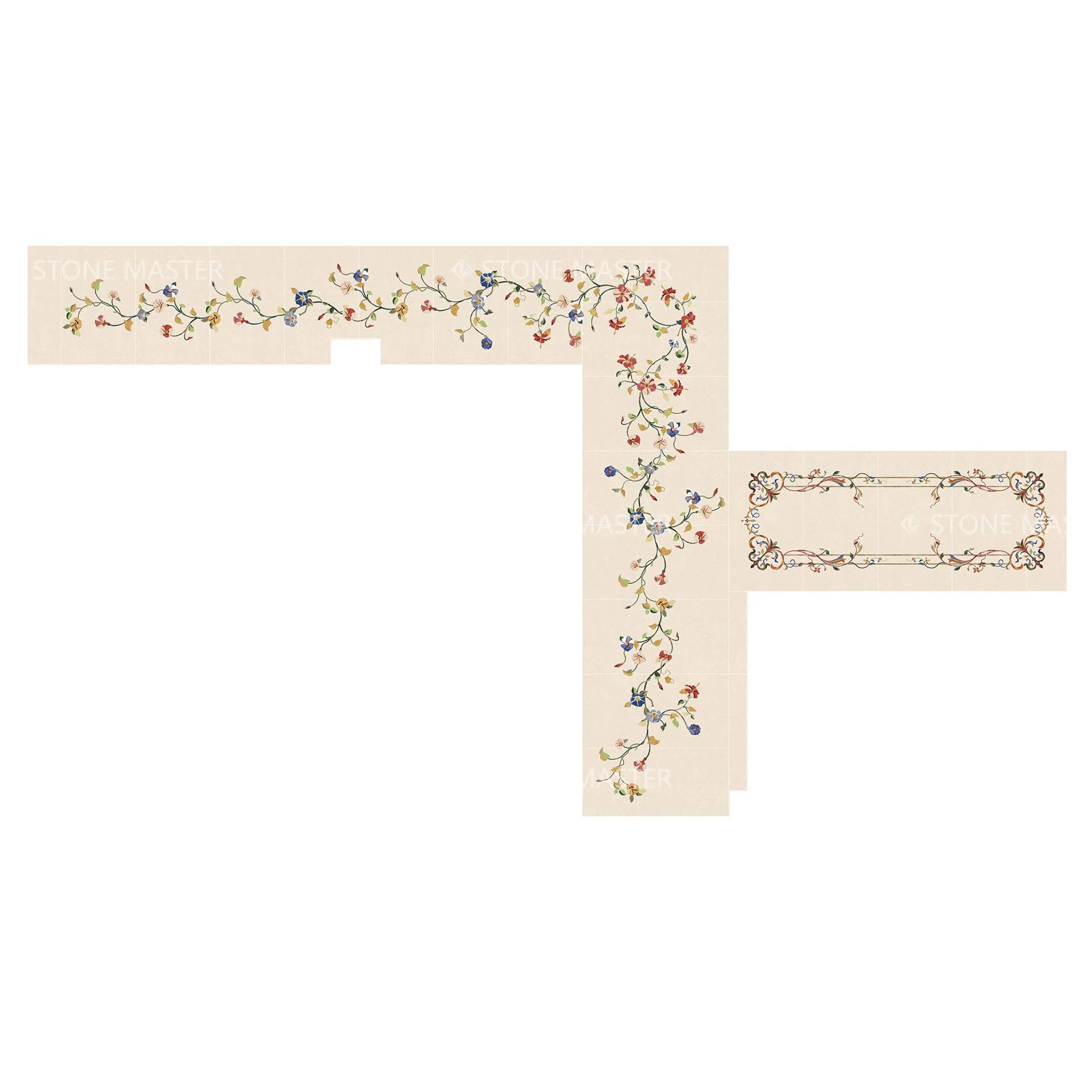 Floor Design Masterpiece: Custom Marble Inlay for Luxury Villas