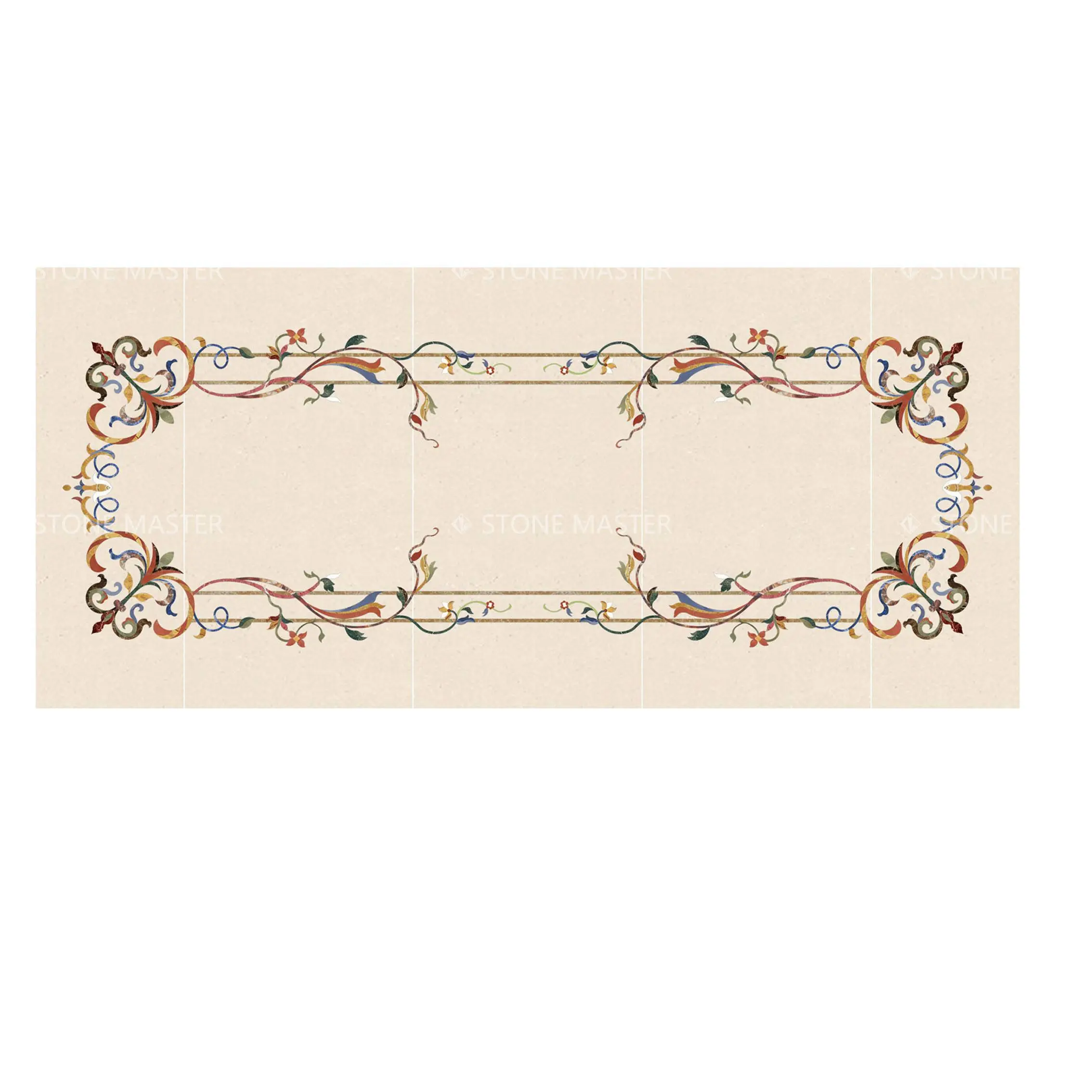 Floor Design Masterpiece: Custom Marble Inlay for Luxury Villas