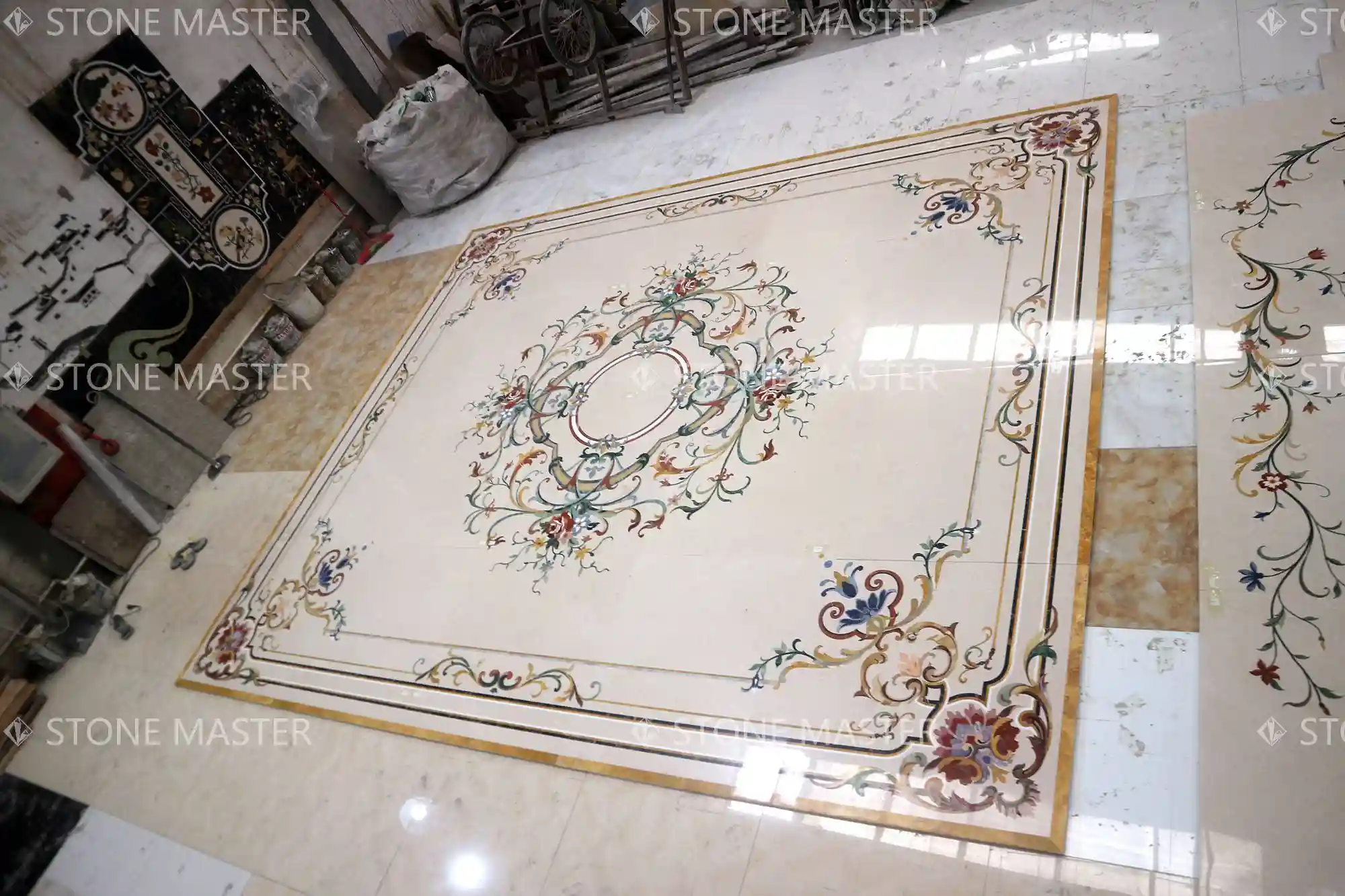 Marble Floor Design for Luxury Villa