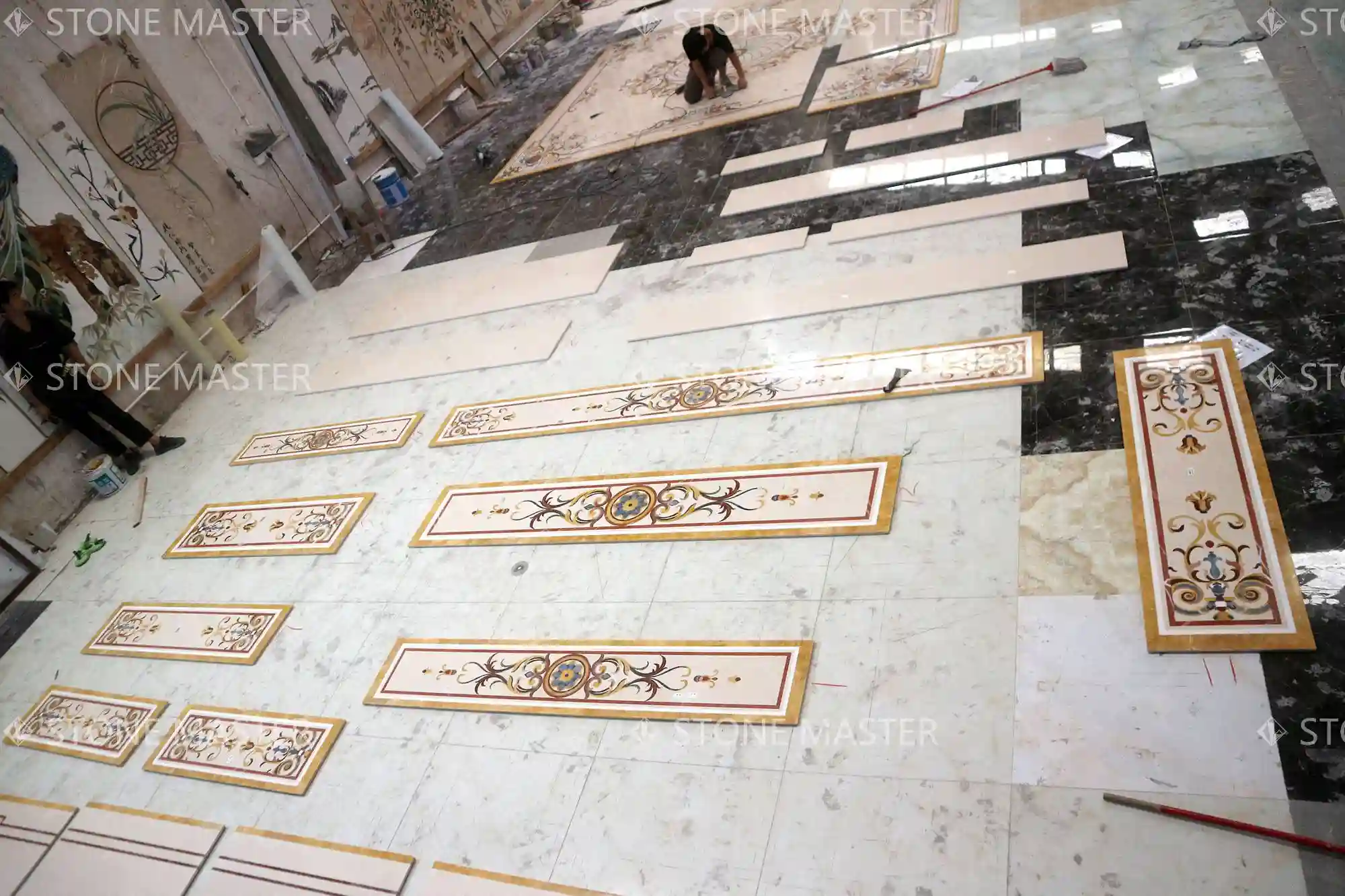 Marble Floor Design for Luxury Villa
