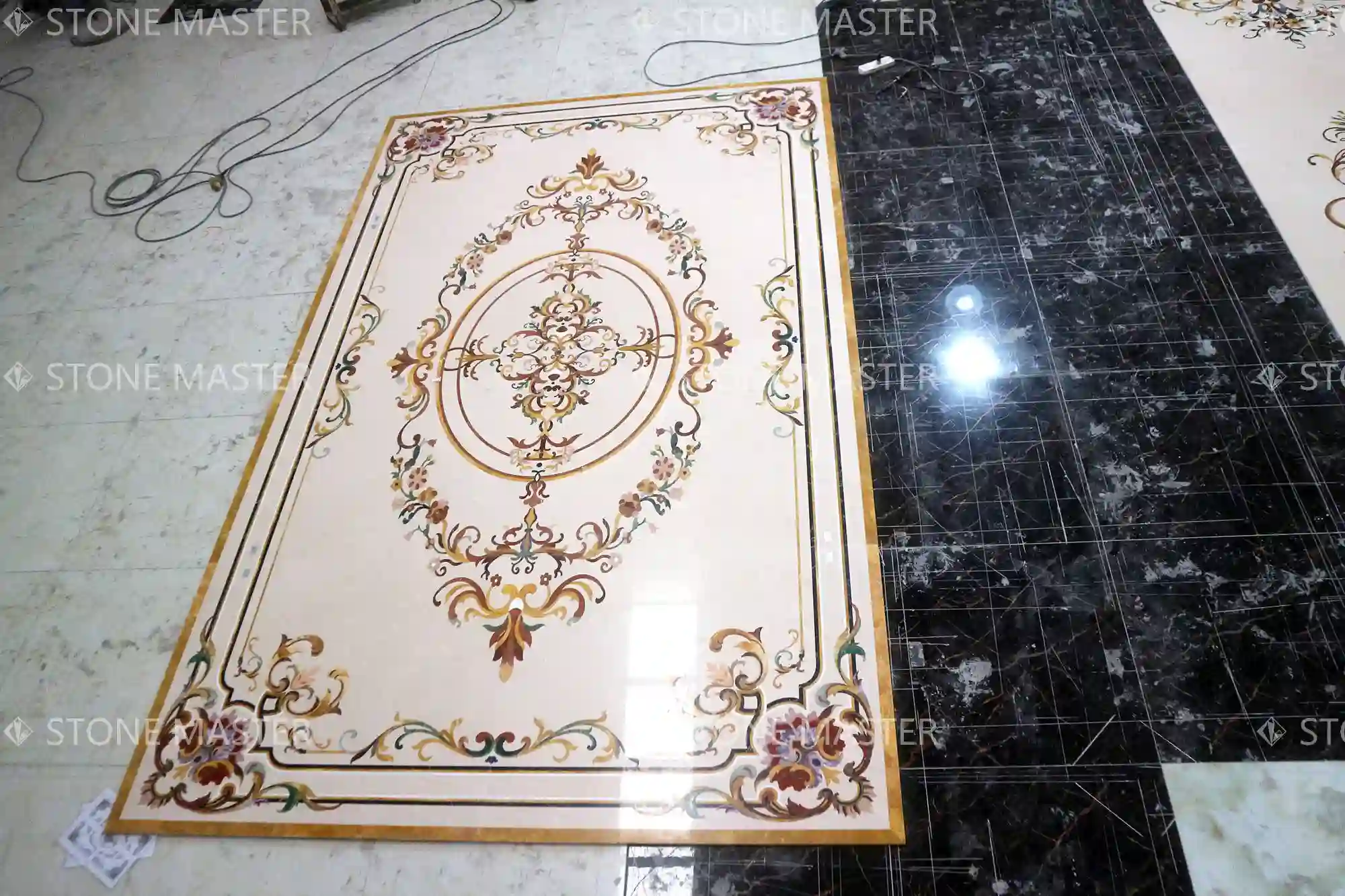 Marble Floor Design for Luxury Villa