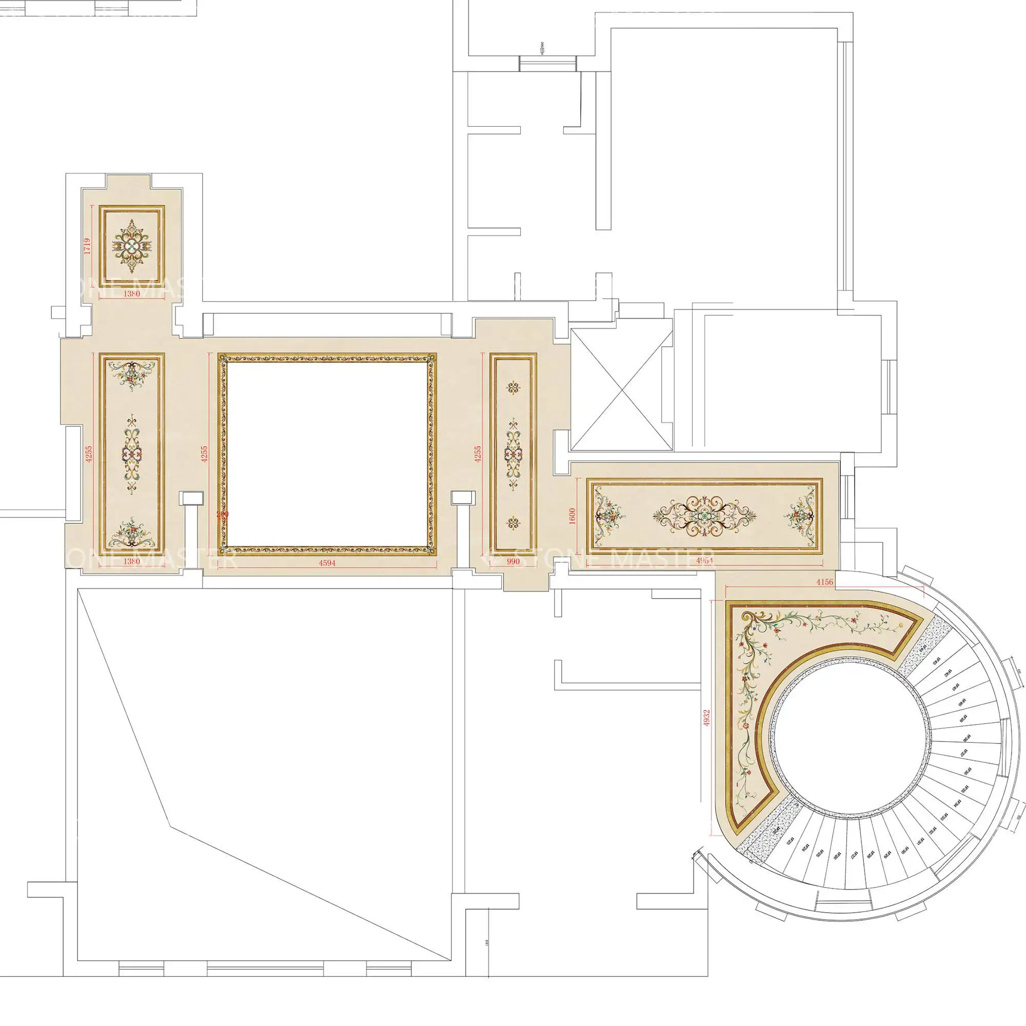 Marble Floor Design for Luxury Villa