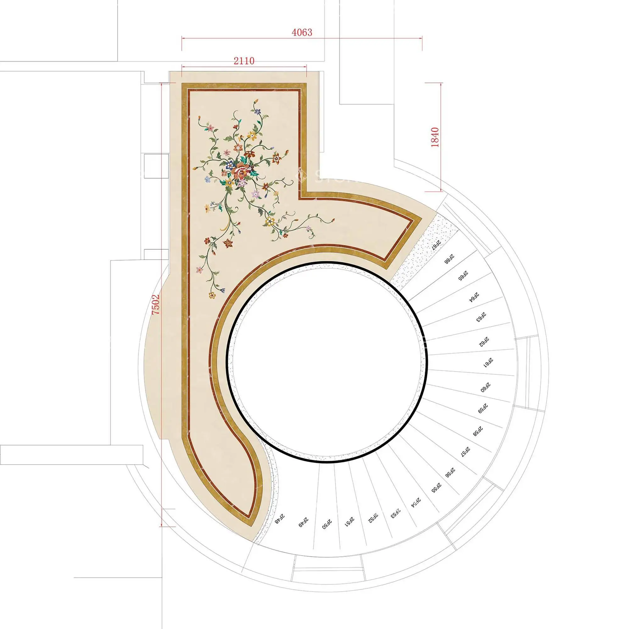 Marble Floor Design for Luxury Villa