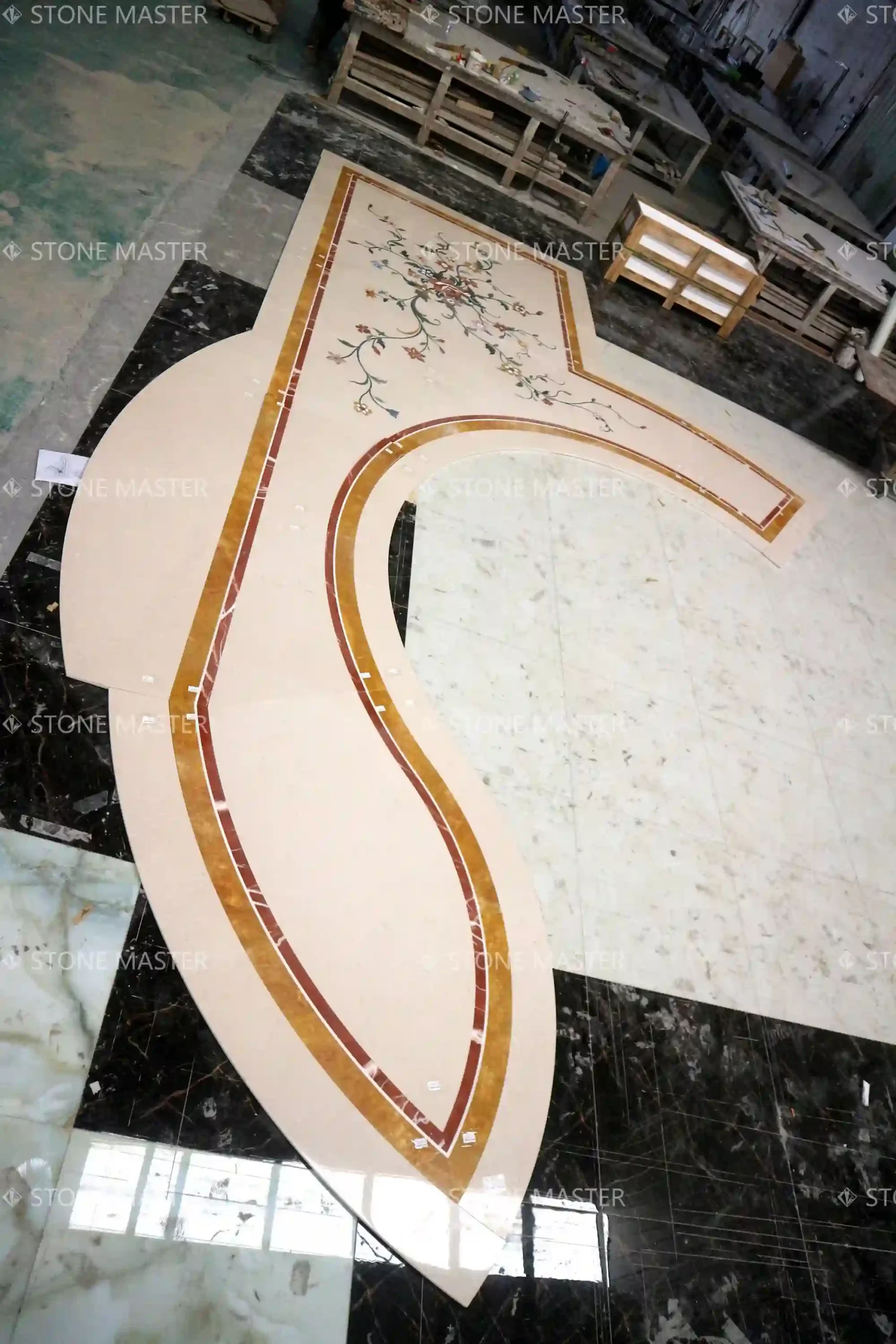 Marble Floor Design for Luxury Villa