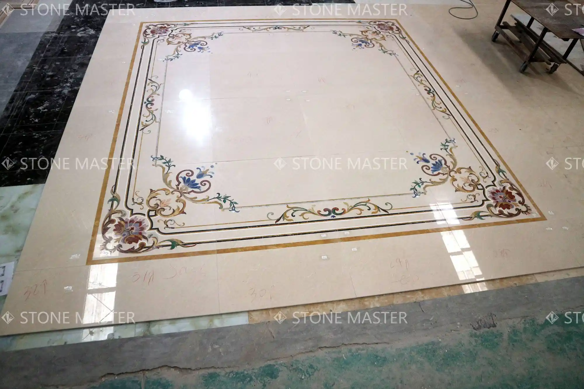 Marble Floor Design for Luxury Villa