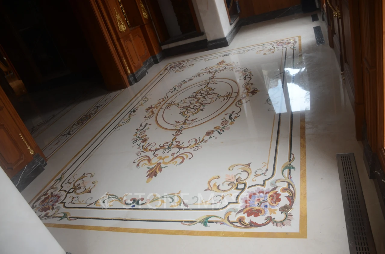Marble Floor Design for Luxury Villa