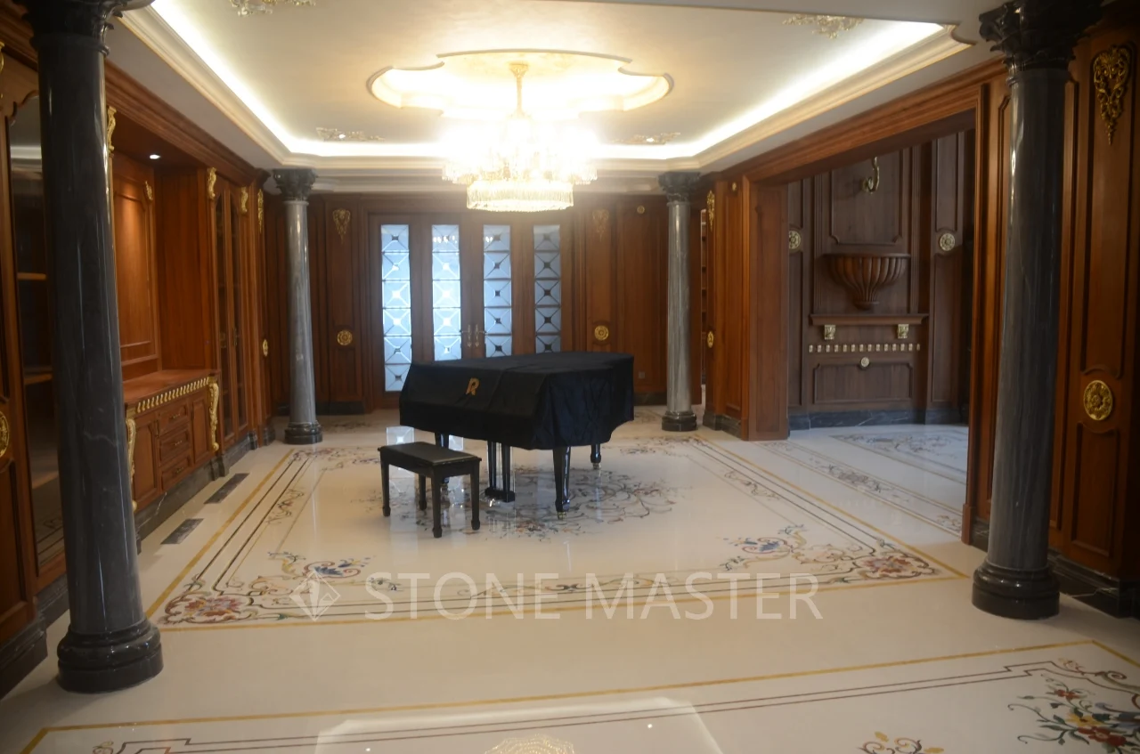 Marble Floor Design for Luxury Villa