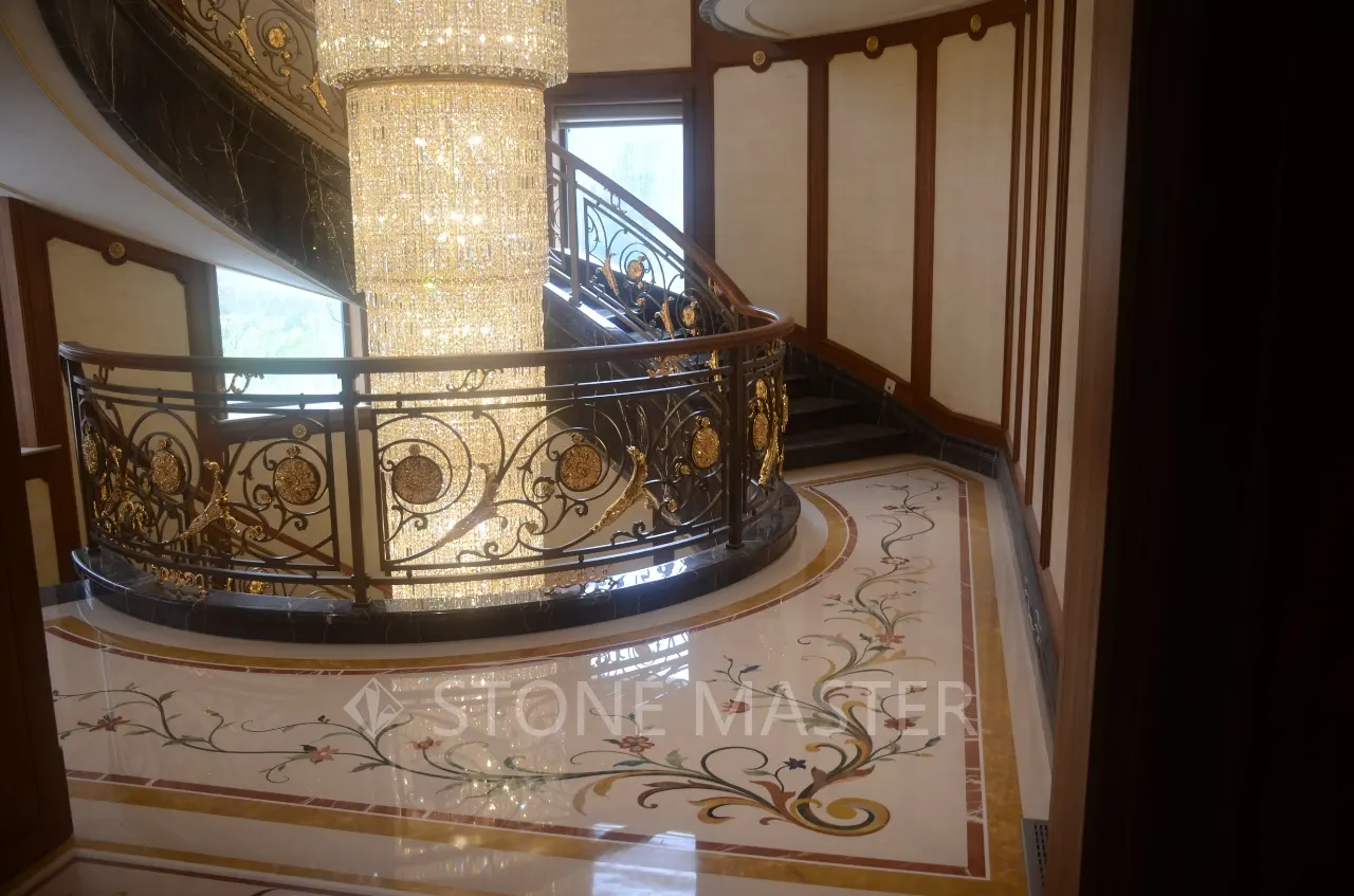 Marble Floor Design for Luxury Villa