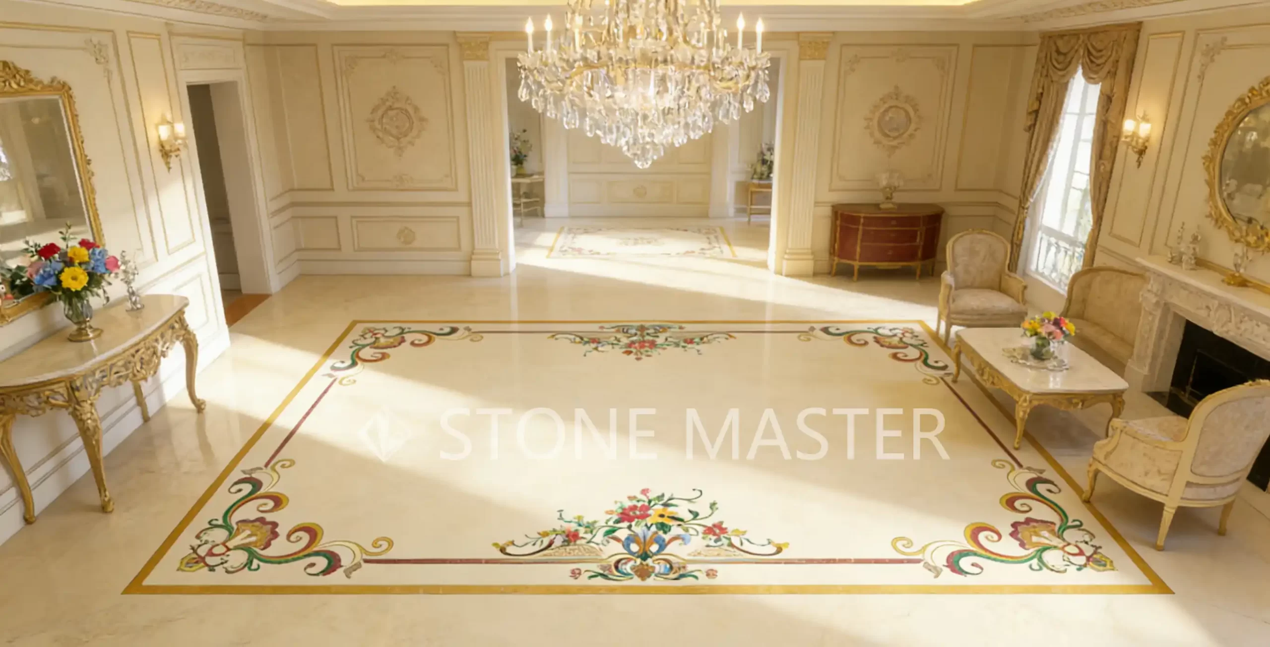 Marble Floor Design for Luxury Villa