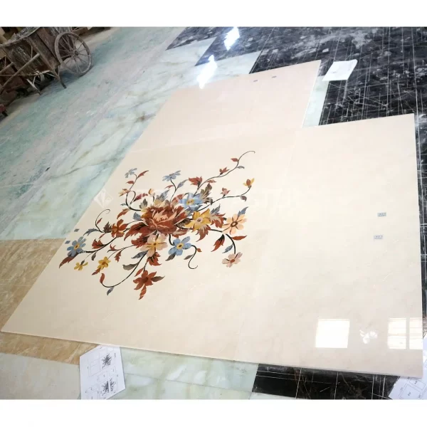 Marble inlay flooring for luxury interior floors worldwide.