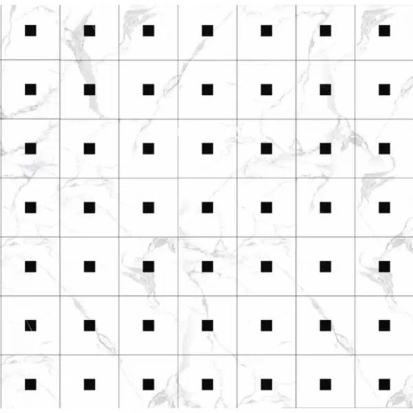 Modern floor design with black and white geometric marble medallions for luxury marble inlay flooring interiors Modern floor design with black and white geometric marble medallions for luxury marble inlay flooring interiors