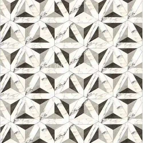 Marble Floor Medallion Modern Luxury Geometry