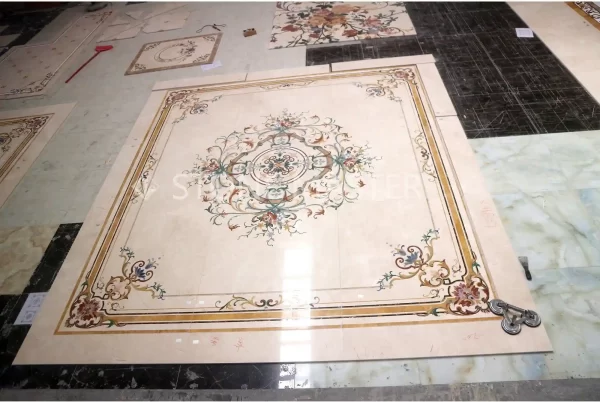 Inlaid Marble Flooring for Grand Luxe Interiors
