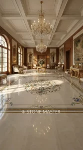 Inlaid Marble Flooring for Grand Luxe Interiors