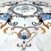 Tile Floor Medallions in premium marble flooring tiles showcasing modern luxury design for grand foyers with intricate custom marble inlay pattern