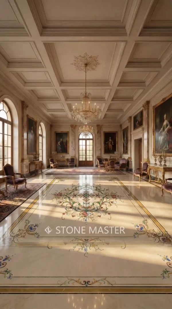 Custom Marble Inlay Luxury Floor Design | Stone Master Marble Inlay